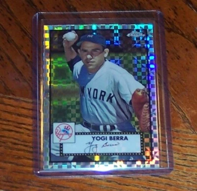 YOGI BERRA 2021 TOPPS CHROME PLATINUM ANNIVERSARY X-FRACTOR #473 Yankees HOF - Image 1 of 3