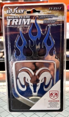Bully Stainless Steel Dodge Ram Logo Tribal Flame Trim Model # TT-351-Z - Image 1 of 2