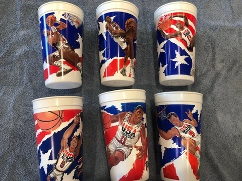 1994 Dream Team 2 Olympic Basketball Cup NBA Collectible Vintage! Lot of 6 Cover