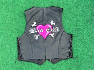 Lady Rider "Bad Girl" кожаный мотоциклетный жилет размер 3XL - Изображение 1 из 4