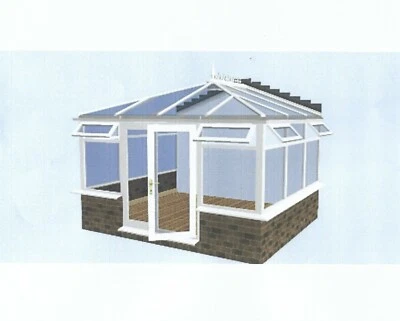   Made To Measure 2500 x 2600 Edwardian - White uPVC   - Image 1 of 3