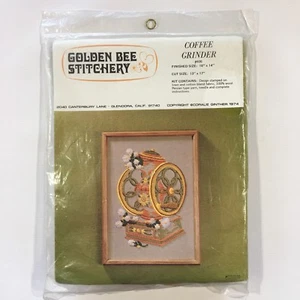 Kit de bordado de crema estampada con estampado de crema de abeja dorada vintage - Imagen 1 de 3
