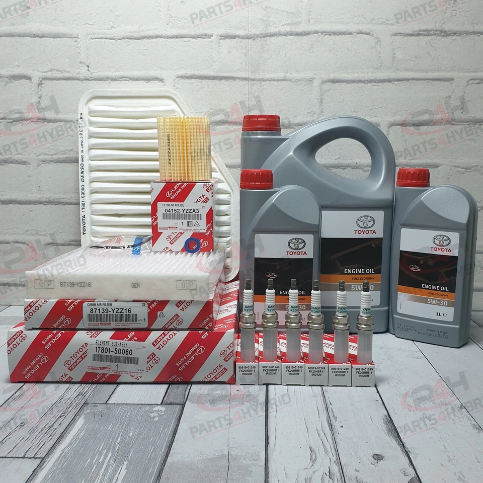 GENUINE LEXUS GS300 SERVICE KIT GRS190 2005-2011 WITH 5W30 OIL FILTERS & PLUGS  - Image 1 of 1