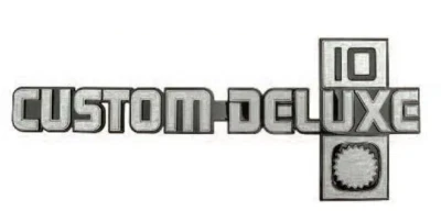 OER "Custom Deluxe 10" Fender Emblem 1981-1987 Chevy Pickup Truck - Image 1 of 3