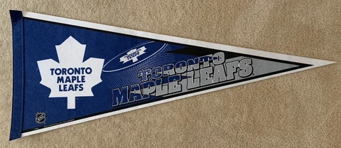 Toronto Maple Leafs NHL Hockey 12"x 30" Team Pennant Room Decor Flag Riko Indust Cover
