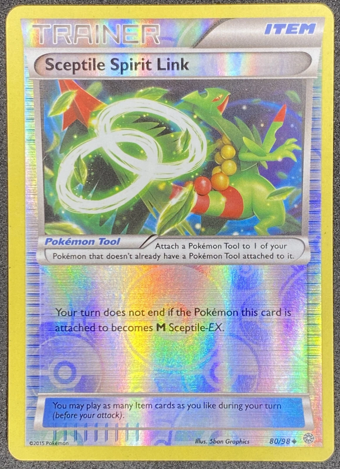 Pokémon Sceptile Spirit Link Reverse Holo 80/98 AOR Ancient Origins LP/NM