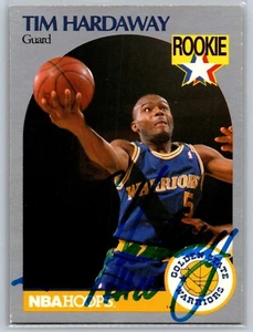 1990-91 NBA Hoops #113 Tim Hardaway RC Auto w/ JSA COA - Picture 1 of 2