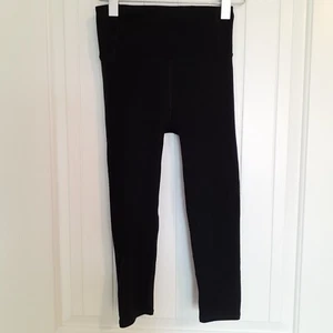 Lululemon Women's Reveal Crop Interconnect *18" Black Size 6 - Picture 1 of 13