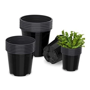 Nursery Pots, 21 Packs Variety Plastic Pots with 4 5 6 Inch Black-round - Picture 1 of 8