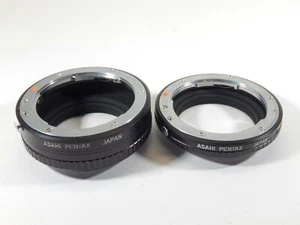 VINTAGE ASAHI PENTAX #1 & #2 EXTENSION LENS ADAPTER PAIR - Picture 1 of 5