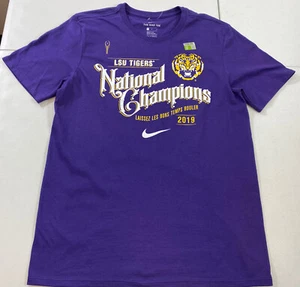 Nike LSU Tigers 2019 College Football National Champions Shirt Men’s Size Medium - Picture 1 of 4