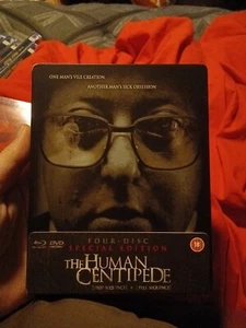 The Human Centipede 4Disc First & Full Sequence Steelbook BLU-RAY Region B Minty - Picture 1 of 2