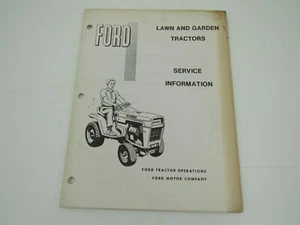 Ford Lawn and Garden Tractors Service Information Manual - Picture 1 of 3