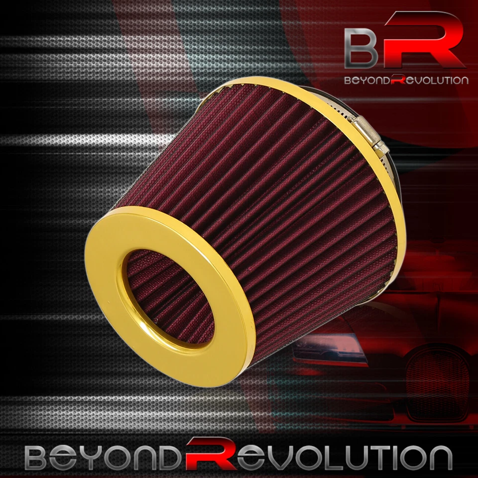 Универсальный 4-дюймовый сменный индукционный воздушный фильтр всасывающий CAI холодный короткий рам сухой золотой - Изображение 1 из 3