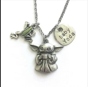 Baby Yoda Frog Necklace The Child Mandalorian Star Wars - Picture 1 of 4