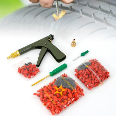 Tire Plugger Tubeless Tire Wheel Repair Gun Kit Mushroom Plug Probe Nozzle! - Imagem 1 de 4