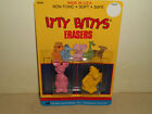 Diener ITTY BITTYS Mouse & Monkey Animal Erasers 2 Pack #9240 1980's Sealed Nos