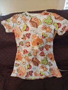 Disney Boutique Lebkuchen Weihnachten Damen Tunika Kurzarm Shirt Medium NEU - Bild 1 von 7
