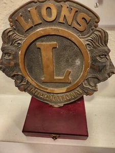 Lions International 8 1/2 " Metal Sign - Picture 1 of 2