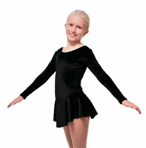 Figure Ice Skating Dress Women Long Sleeve Ballet Gymnastics Dress Ladies S  / M - Picture 1 of 4
