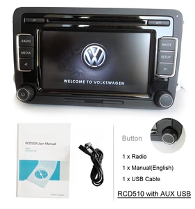 VW Car Stereo Radio RCD510 USB MP3 AUX SD Golf Passat Touran Tiguan Skoda Polo - Picture 1 of 8