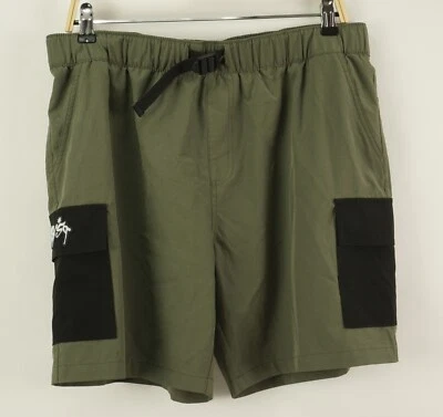 New G59 Records $uicideboy$ Men's Large Belted Army Green Nylon Cargo Shorts - Image 1 of 4