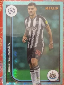 Bruno Guimaraes 2024 Merlin Soccer aqua PARALLEL #85 Newcastle United - Foto 1 di 1