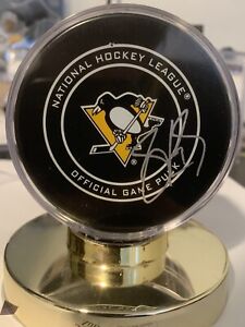 Sidney Crosby Signed Pittsburgh Penguins Playoff Puck JSA Authenticated (W/COA)