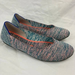 Rothy's The Flat Turquesa Melange (Retirado) Sin Cordones Talla 10 Ballet Comodidad - Imagen 1 de 16