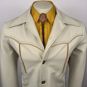 Lee Riders Jacket Leisure Suit Blazer Coat Vtg 60s 70s Rockabilly Disco Mens 42 - Picture 1 of 17