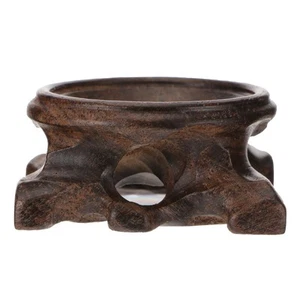 Soporte de exhibición de sándalo negro con base de madera de cristal de 4 5 cm - Imagen 1 de 13