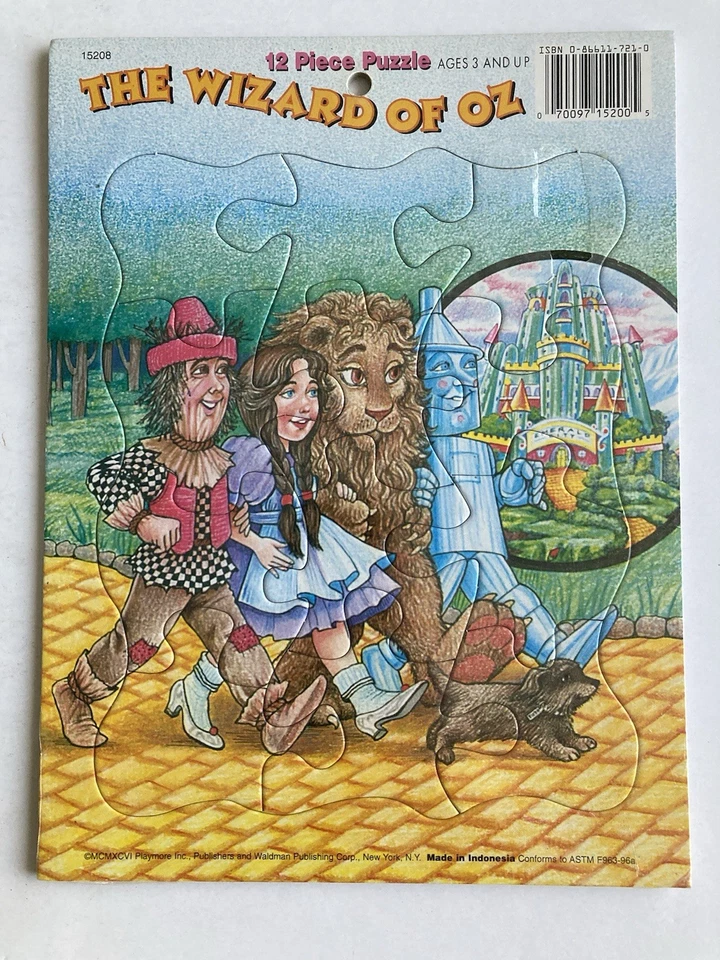 Disney Pinocchio 12 Piece Tray Puzzle Ages 3 MCMXCVI 1996 by Playmore Inc