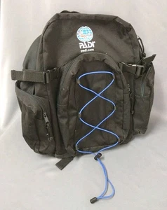 PADI Black Backpack Scuba Diving Gear Bag Blue Bungee Cord Mesh Pockets Unisex - Picture 1 of 12