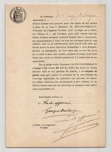 Pouvoir signé Georges Maldague – Collection cohérente de 50 auteurs & musiciens - Picture 1 of 3