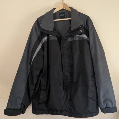 Chaqueta de Invierno De Colección Desteñida Gloria Azul Gris Para Hombre L Y2K Manga Pequeña Agujero Foto 1 de 4