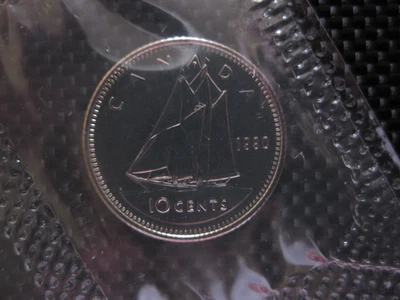 1990 Canadian Prooflike Dime ($0.10) - Image 1 of 2