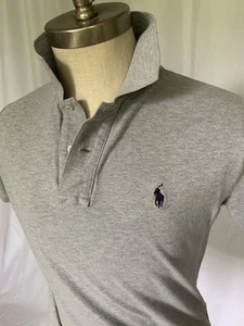 POLO Ralph Lauren Mens Polo Shirt Grey Heather, Small - Picture 1 of 11