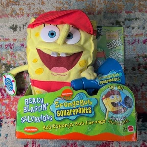 Mattel Beach Blastin' Spongebob Schwammkopf sprechender Plüsch 2002 - Bild 1 von 15