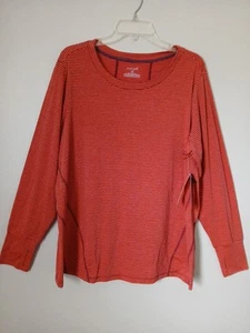 NWT Womens Exertek Size 2X Long Sleeve Activewear Top Thumbholes Coral Tunic Top - Picture 1 of 11