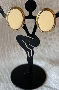 Monet tono oro y esmalte plano ovalado clip en pendientes - Imagen 1 de 4