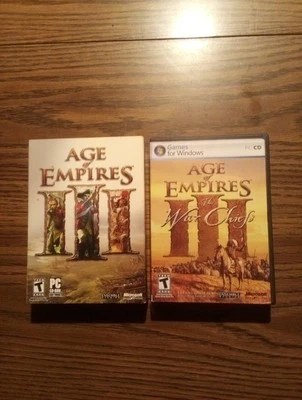 Age of Empires III & AOE 3 The War Chiefs PC CD-ROM Games - CIB w/ Keys - Image 1 of 4