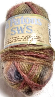 PATONS SWS SOY WOOL STRIPES YARN. 1pk. NATURAL EARTH. I combine ship, see det - Image 1 of 3