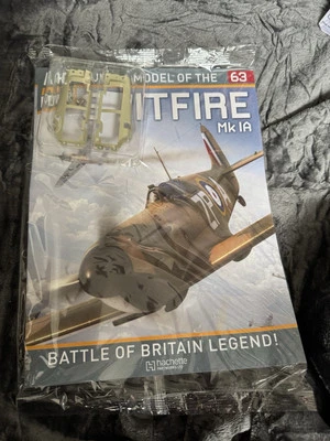 Issue 63-BUILD A MODEL OF THE SPITFIRE Mk 1A -HACHETTE - Brand new and sealed - Image 1 of 2
