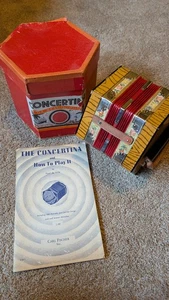 Concertina von bester Qualität #946 Instrument 20 Tasten Carl Fischer 1905 - Bild 1 von 13