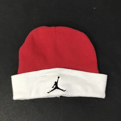 Air Jordan Nike Infant Knit Hat Beanie Red White Jumpman 0-6 Months - Image 1 of 3