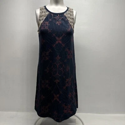 Mini Vestido Túnica Custo Barcelona Sin Mangas Tejido Elástico Azul Marino Talla S Pequeño Foto 1 de 4