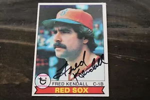 Tarjeta autografiada de Fred Kendall 1979 Topps Boston Red Sox - Imagen 1 de 1