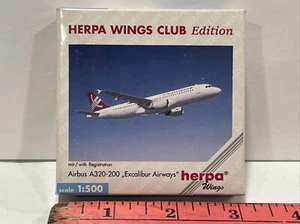 1:500 Herpa Excaliber Airlines Airways Airbus A320 200 Scale Cast Model Wings - Picture 1 of 10
