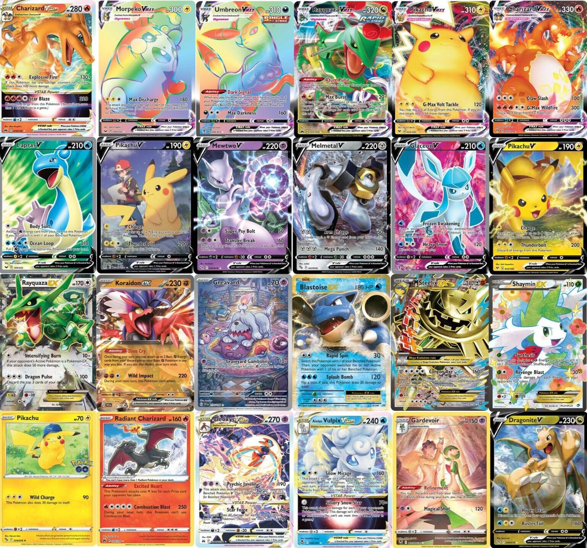 Pokemon 10 Card Lot Pack- with Ultra Rare GUARANTEED: V VMAX EX GX