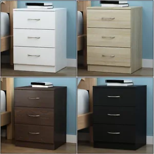 Modern Chest of Drawers 3 Drawers Table Cabinet Bedroom Nightstand Furniture - Picture 1 of 14